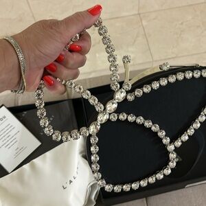 L’Alingi black butterfly evening bag